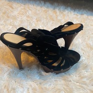 Jessica Simpson Black Suede Heels.